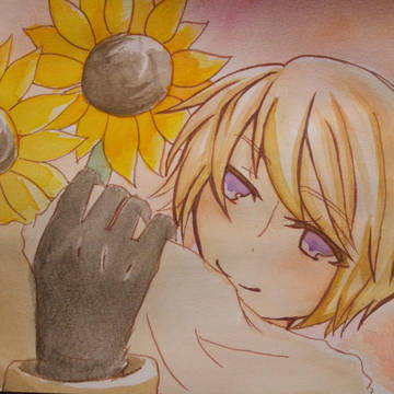 ひまわり背負ってる