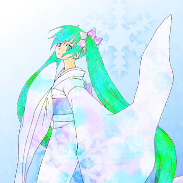 【色塗り】雪ミク
