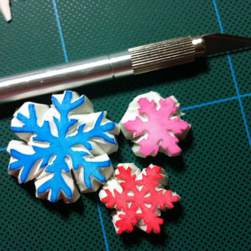 【雪】消しゴムはんこ