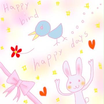 青い鳥とウサギ