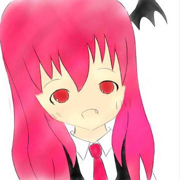 友達とお題を決めて絵を描く。1回目（小悪魔）