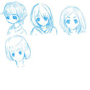 髪の練習