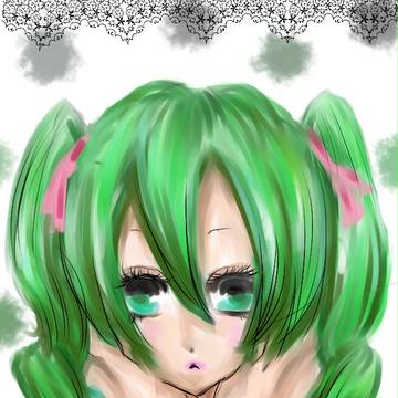 初音ミク　　水彩