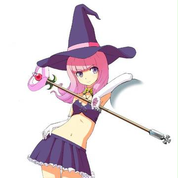 魔女・パッツン・ピンク髪