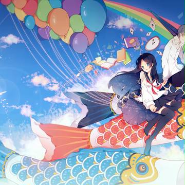 鯉のぼりの泳ぐ空