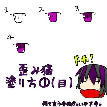 ミニキャラの目の塗り方