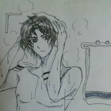 お風呂上がりの跡部様(※半裸注意)