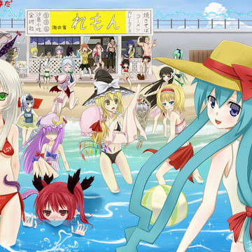 夏日の海の家
