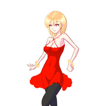 赤い服の人