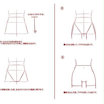 【イラスト講座】下半身のアタリ（下絵）の描き方