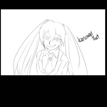 少佐風ミクちゃん　線画