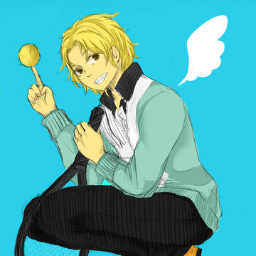 ジロ誕＆落書きたんぽぽ系男子四コマ