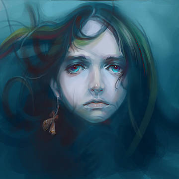 The girl in the sea