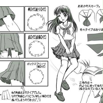 制服のスカートのひだの種類。