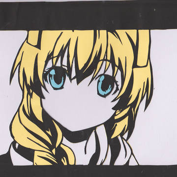 切り絵　ハス太君きってみた