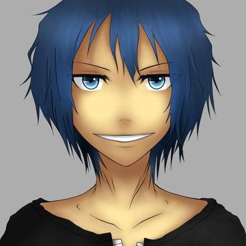 青い眼の男