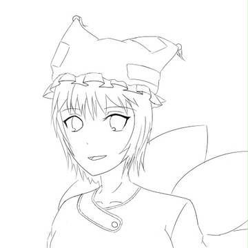 サムネ用 藍の線画