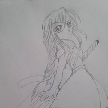 戦姫をイメージした下書き　落書き