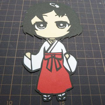 切り絵で「るかこ」