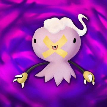 フワンテの×のところに本当の目が
