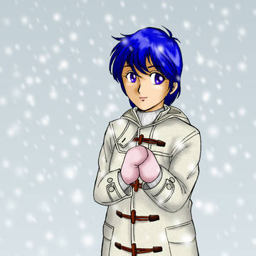 ダッフルコートの少女
