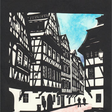 【切り絵】街並み