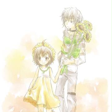 通行止めとひまわり
