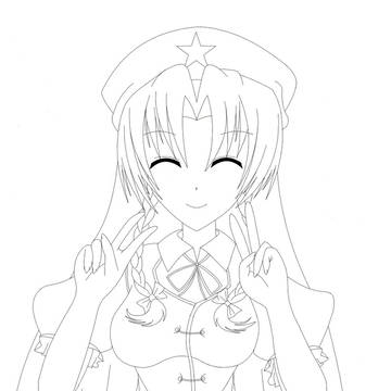 美鈴線画（練習用）