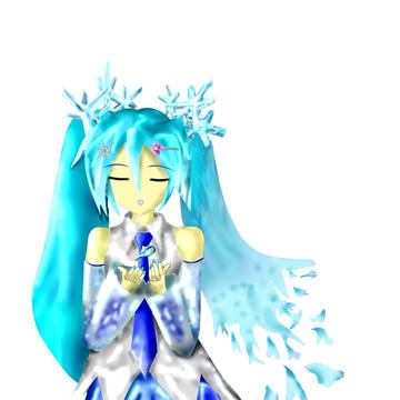 散る雪ミク