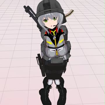3Dカスタム少女て 連邦兵士.