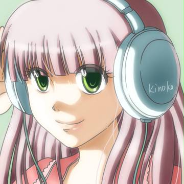 ヘッドホンをつけてる少女