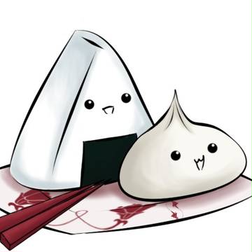 onigiri and a dumpling おにぎりや団子