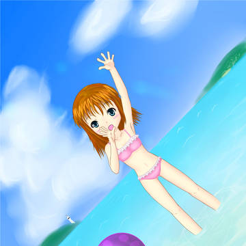 柚依と海