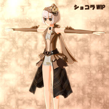 ショコラ　3Dモデル　全身