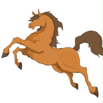 マウスで馬を描きましたよ！