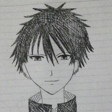 リボンをもった財前