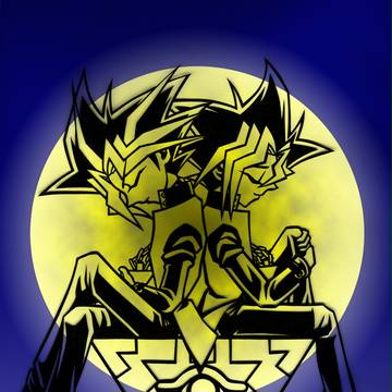 【切り絵】月夜の語らい