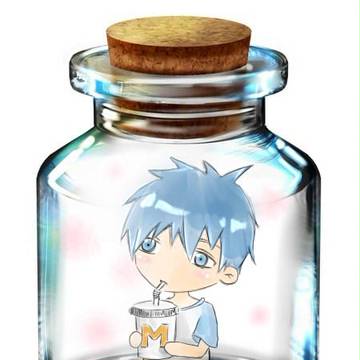 借个瓶子画黑子