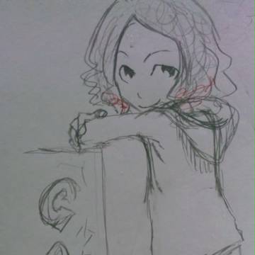 【落書き】赤い襟足