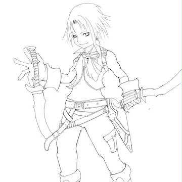 ディシディアのジタン模写