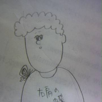 右肩に蝶