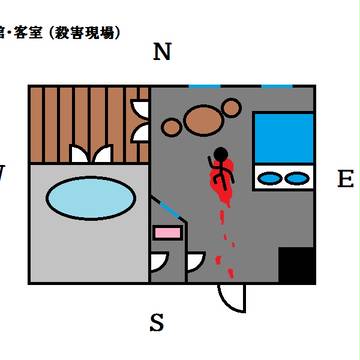 白黒館・客室（犯行現場）