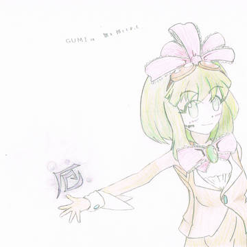 GUMIコスした雛描いてみた