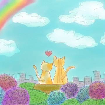 雨上がりの子猫