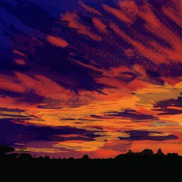 夕日