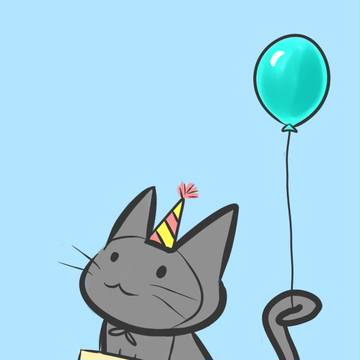 誕生日ねこ