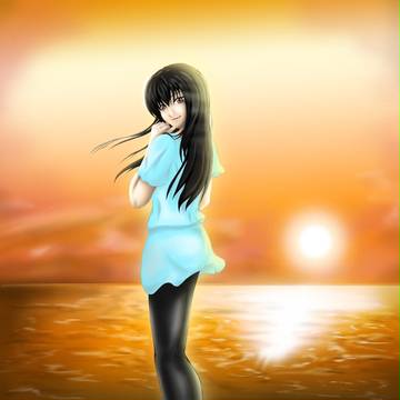 夕焼け海
