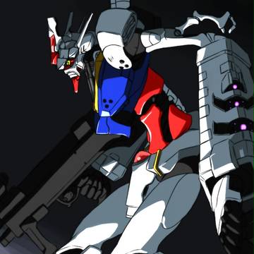 縦に長っ細いガンダムとニワトリガンダム