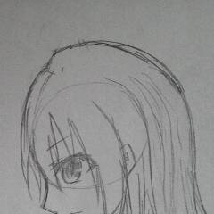 横顔　落書き