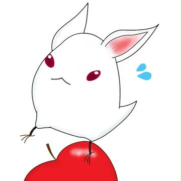 リンゴ乗り小鳥ちゃん